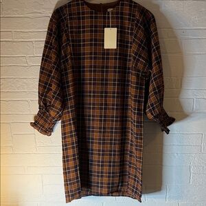 Plaid Long Sleeve Dress